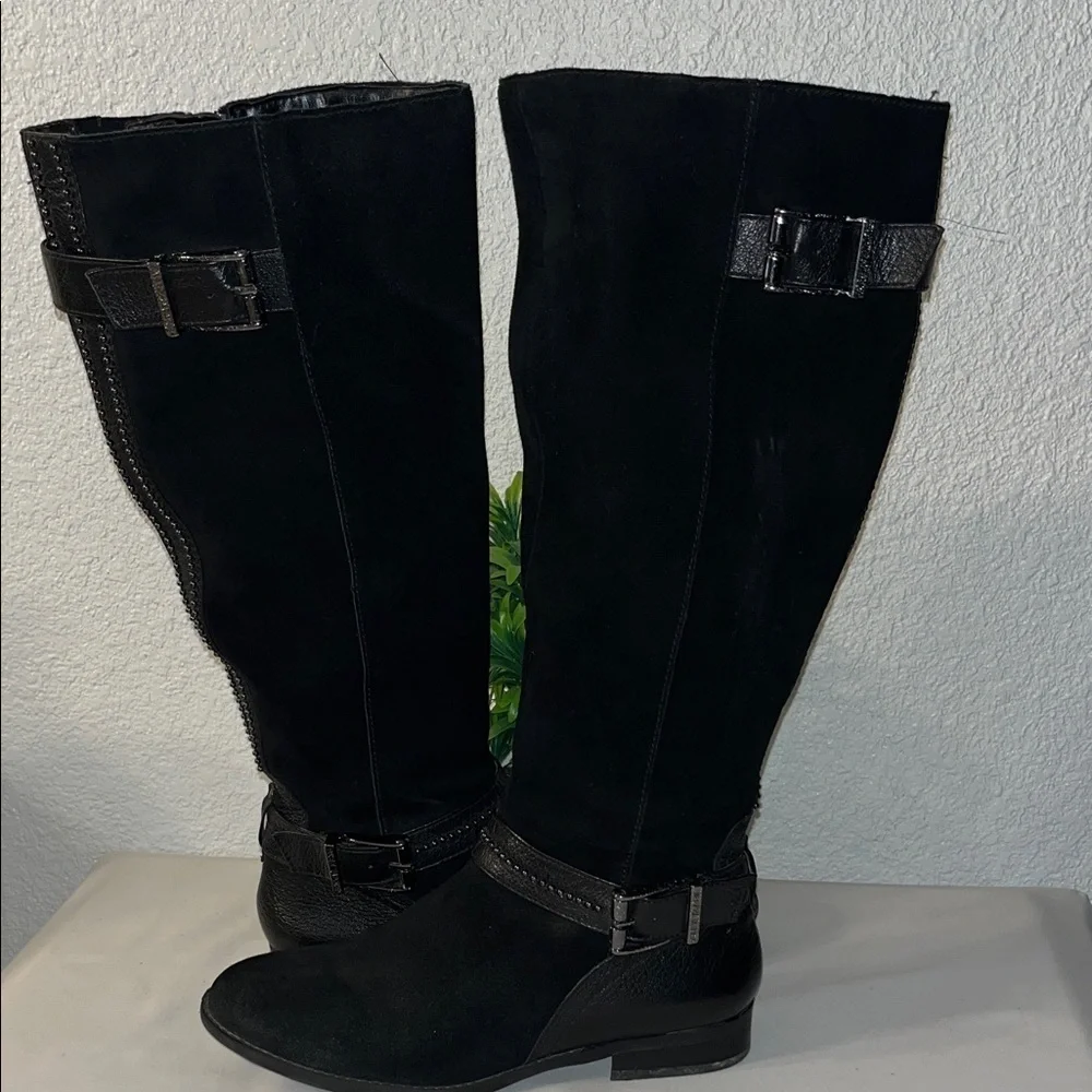 Alex Marie Black Over the Knee   Boots used good condition